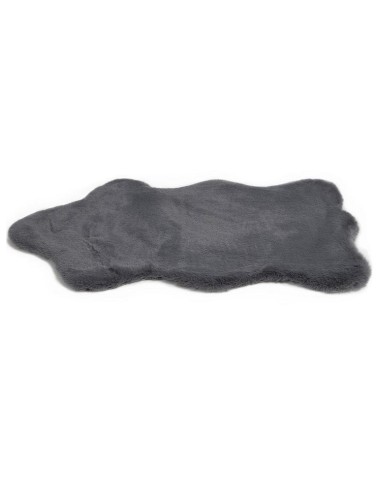 Еко кожа килим с къс косъм в цвят антрацит 55x80см.-2