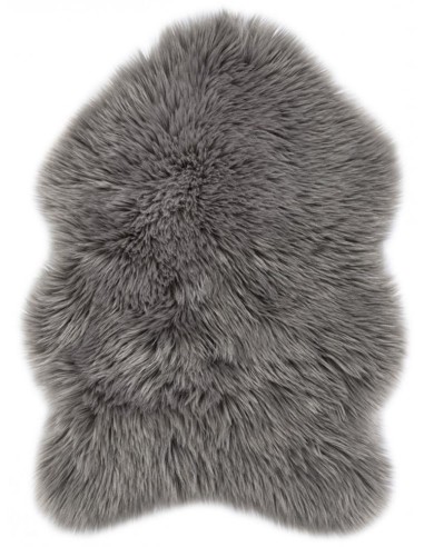 Дългокосместо килимче от еко кожа в цвят таупе 55x80см.-2