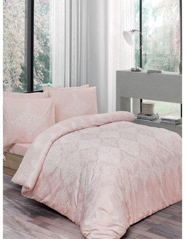 Семеен спален комплект TAC Ranforce Blanche в розов нюанс-1