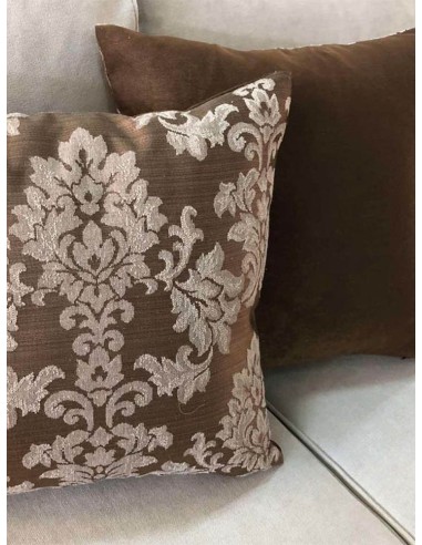 Декоративни възглавници с барокови шарки в кафяв и бежов цвят-2