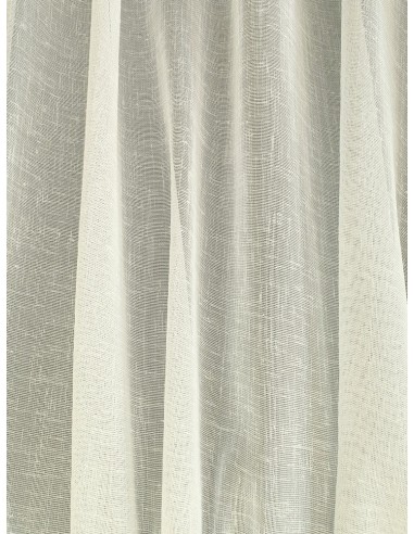 Едноцветни платове за тънки ленени пердета в слонова кост-4