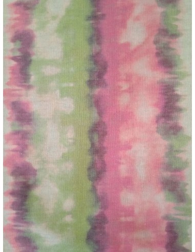 Плътна завесас райета в розов и светло зелен цвят-2