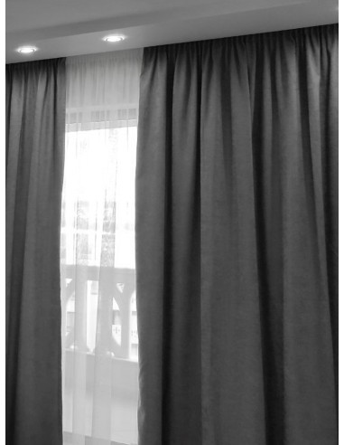 Плътна завеса в графитен цвят-2