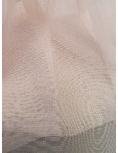 Органза бамбук в бледо розов цвят-4