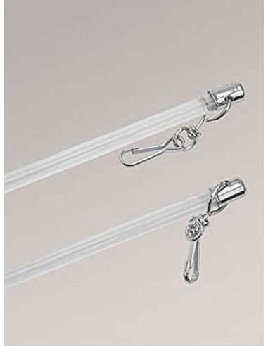 Водач за перде хром с плексиглас-4