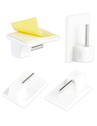 Лепенки за телескопични релси в бял цвят-2