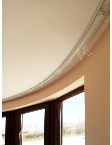 Алуминиев единичен корниз в бяло - 3700-5