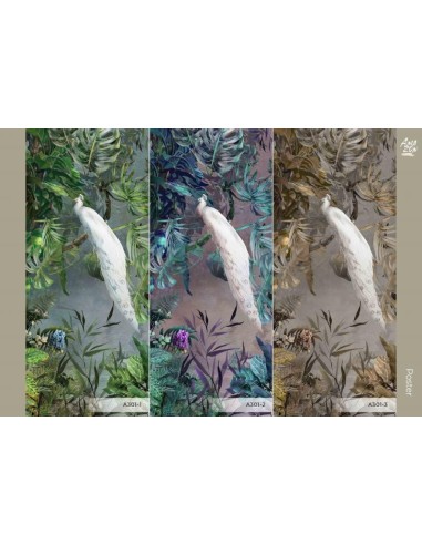 Фототапет ADAWALL AMAZON POSTER с бял паун-3