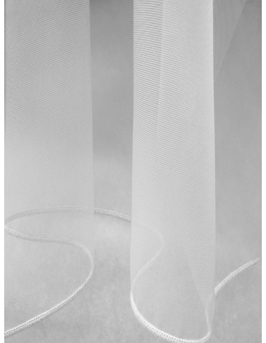 Готово перде от органза в бял цвят 6x2.50м.-2