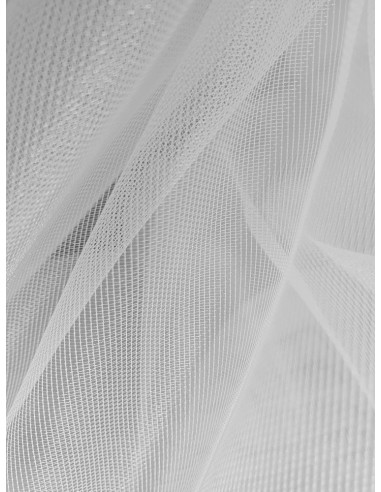 Готово перде от органза в бял цвят 6x2.50м.-3