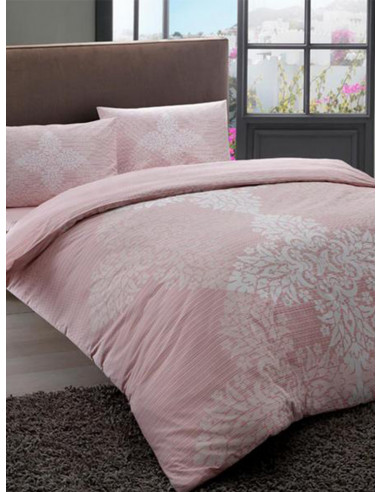 Двоен спален комплект TAC Ranforce Janna в розов цвят-1