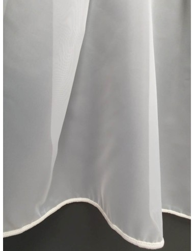 Готово перде от воал в цвят слонова кост 6x2.50м.-2