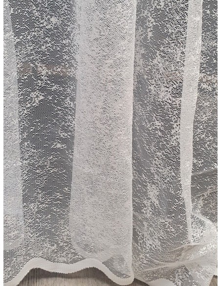 Мрежеста тюлена материя в слонова кост-3