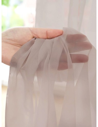 Готово перде от органза в сиво лилав оттенък 6x2.50м.-3