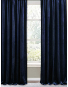 Плат софт за завеса в тъмно син цвят-1