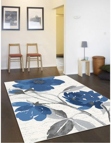 Килим CASINO с големи сини цветя 120x170см.-1