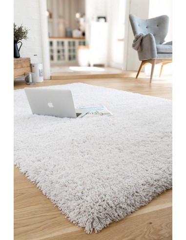 Едноцветен килим Savona в бял цвят 140x200см.-1