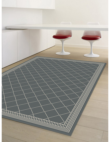 Сив килим COTTAGE на ромбове 120x170см.-1