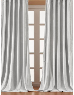 Мека плътна завеса в светло сив цвят-1