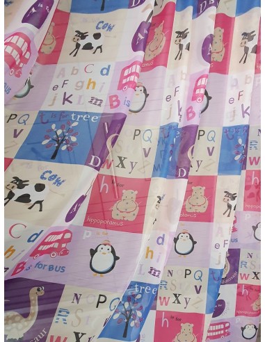 Готово детско перде с динозавърчета и пингвини 5x2.50м.-3