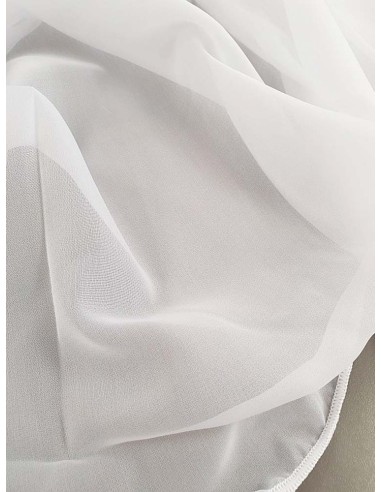 Бяла изчистена органза за тънки пердета-2