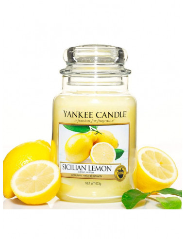 Ароматна свещ с лимон Yankee Candle Sicilian Lemon-1