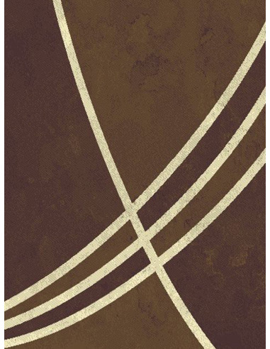 Кафяв килим на линии в слонова кост Лану 160x225-1