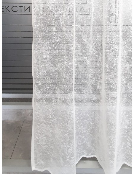 Мрежеста тюлена материя в слонова кост-1