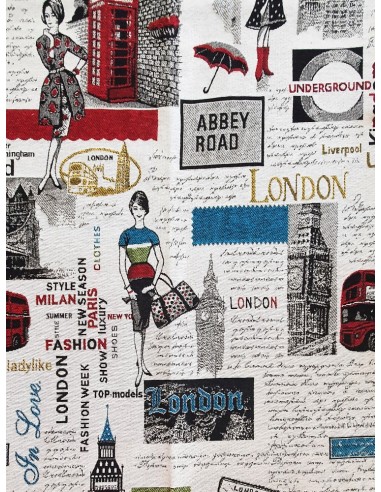 Жакард с надписи и сгради от Лондон-2