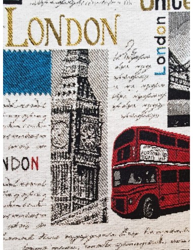 Жакард с надписи и сгради от Лондон-3