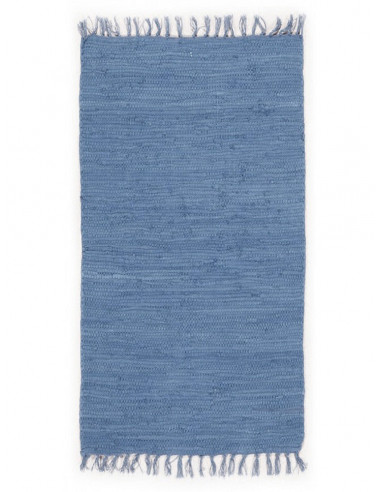 Памучно синьо килимче 60x110см.-1