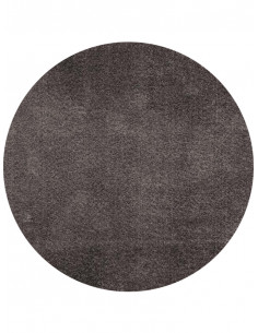 Кръгъл килим Гала в кафяв шоколадов цвят 80см.-1