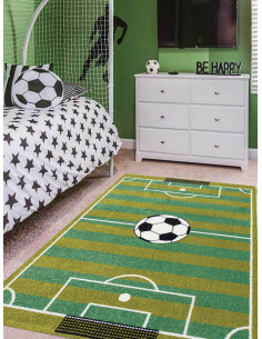 Детски килим футболно игрище в зелен цвят 120x170см.-1