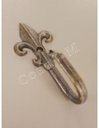 Големи кафяви релефни куки за стена за пердета-2