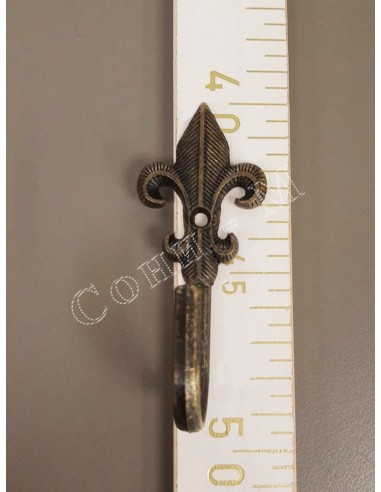 Големи кафяви релефни куки за стена за пердета-3