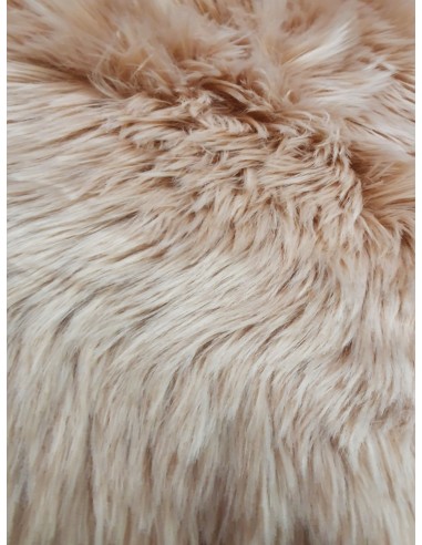 Kилимче от еко кожа с дълъг косъм в розов цвят 55x80см.-3