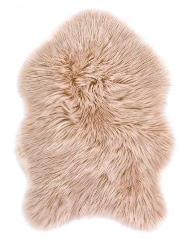 Kилимче от еко кожа с дълъг косъм в розов цвят 55x80см.-2