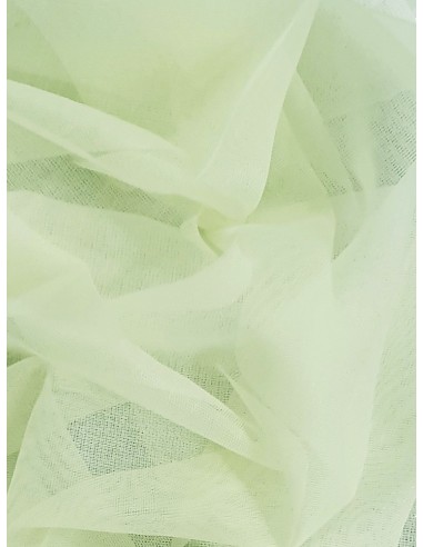 Изчистена материя за тънки пердета в бледо зелен цвят-4