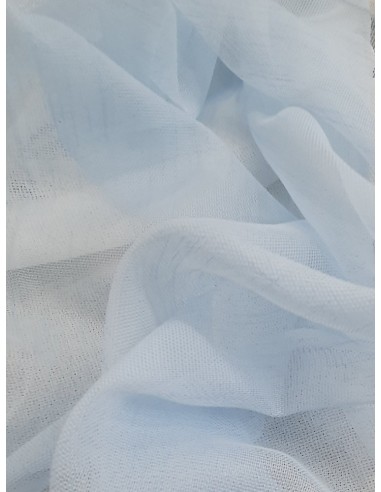 Едноцветна органза в светло син цвят-3