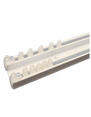 Алуминиев двуканален бял корниз-2