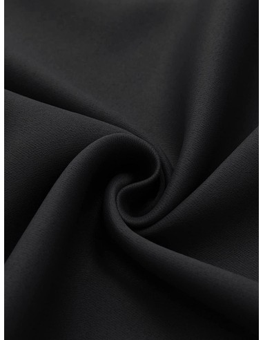 Готова плътна мека завеса в черен цвят-3