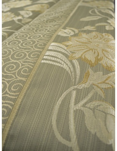 Стилно покривало за легло в маслено зелен цвят и цветя 220x240см.-2