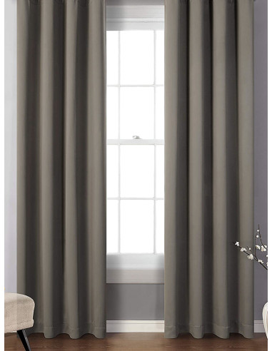 Матова блекаут завеса в сив цвят-1
