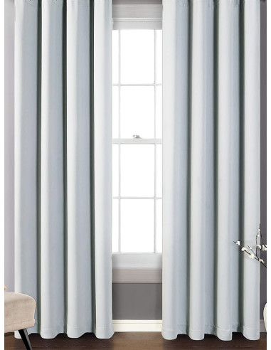 Матова блекаут завеса в светло сив цвят-1