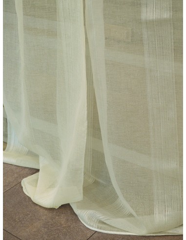 Тънко прозрачно перде с вертикални линии в цвят екрю-3