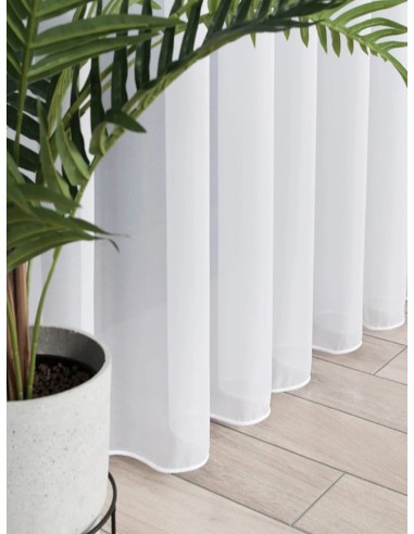 Плат за тънко перде от бял воал-2