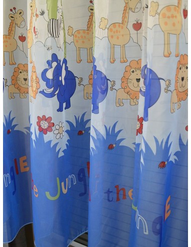 Готово детско перде с пъстри животни, джунгла - 5x2.50м.-2