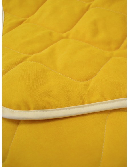 Шалте от мека материя в цвят горчица 215x240см.-3