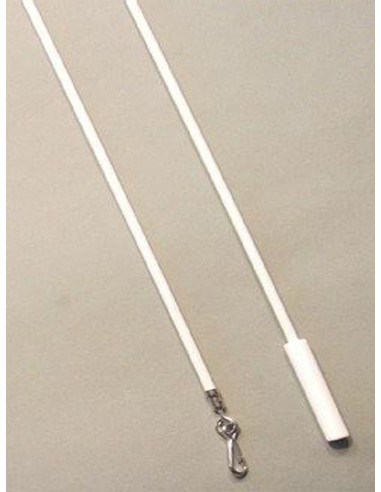 Метален бял водач за пердета с пвц покритие 100см-2