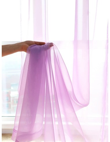 Прозрачен плат от воал в светло лилав цвят-4